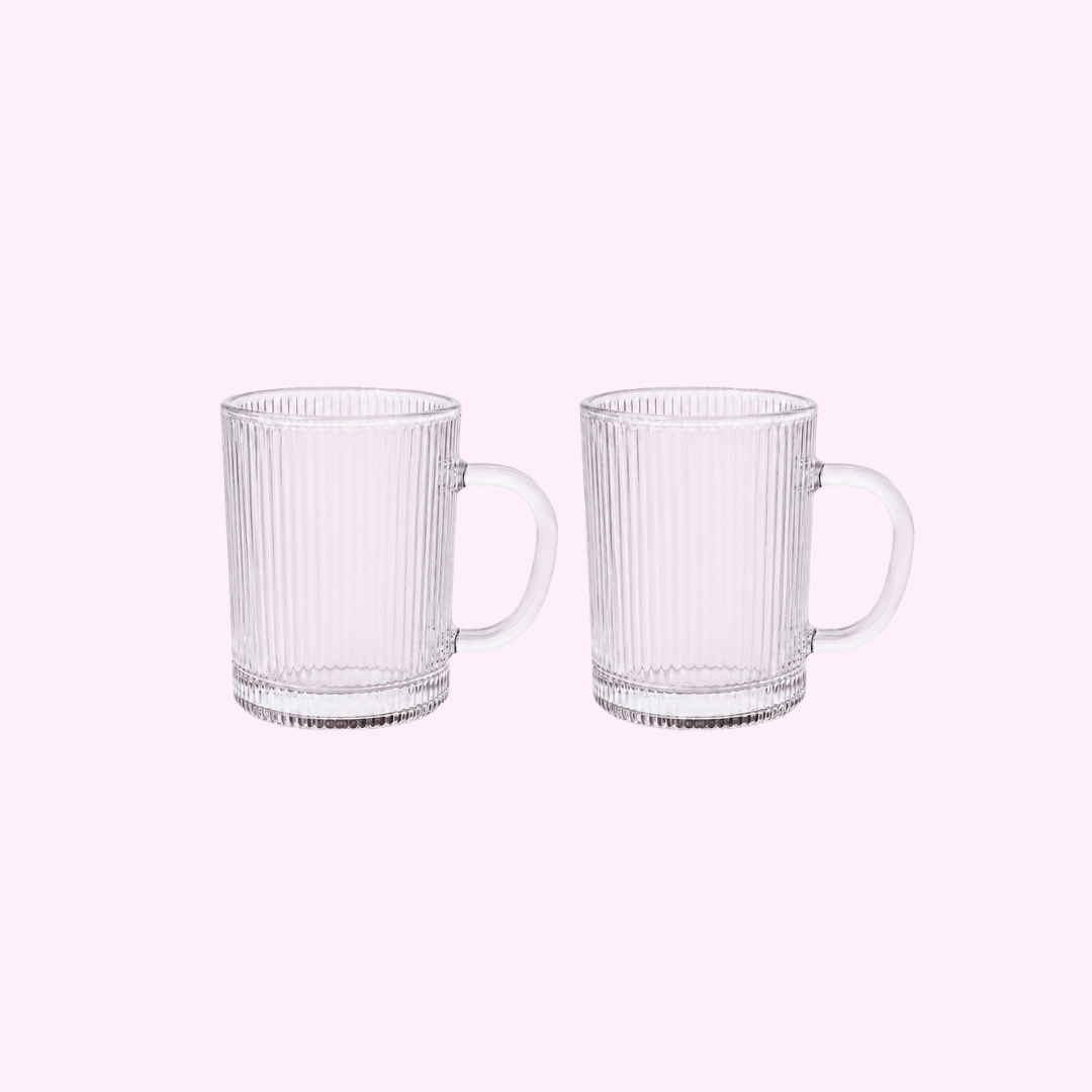 Ribbed Glass Mug