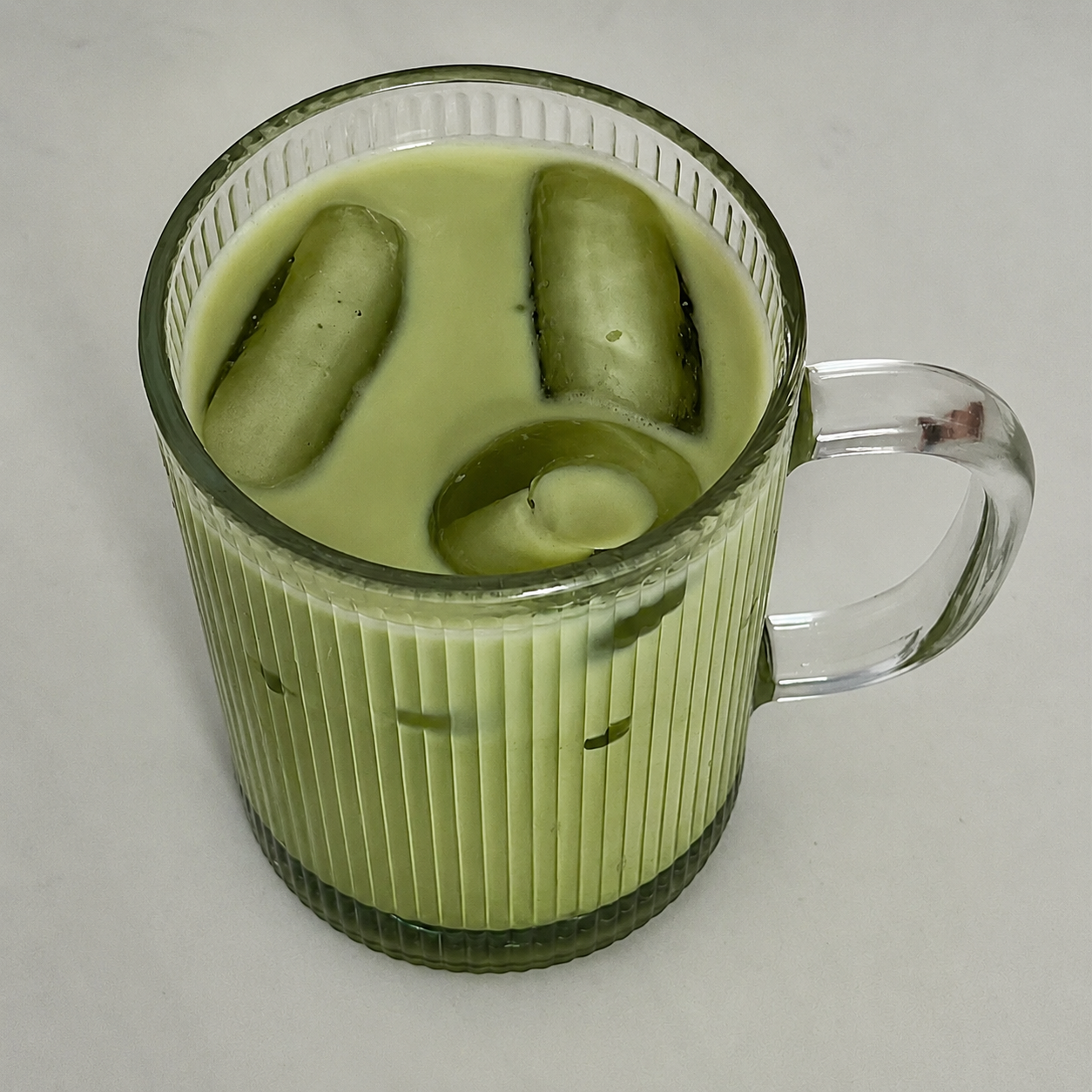 Ribbed Glass Mug