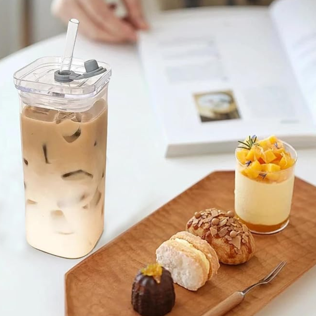 Trendy Square Glass Cup