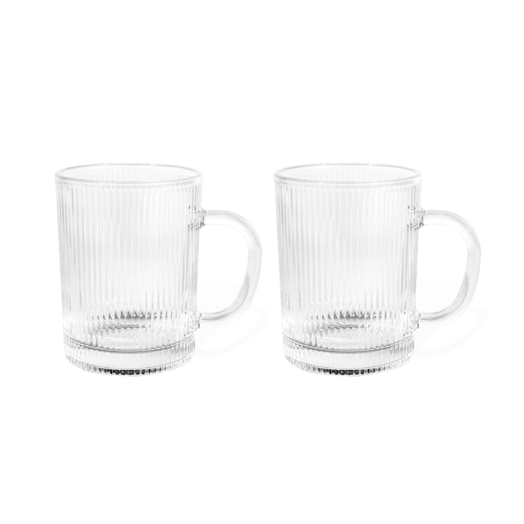 Ribbed Glass Mug