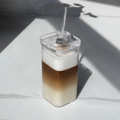 Trendy Square Glass Cup