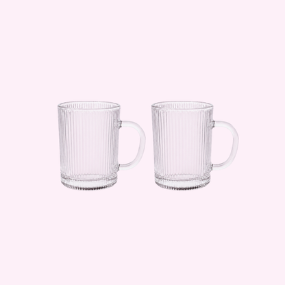 Ribbed Glass Mug