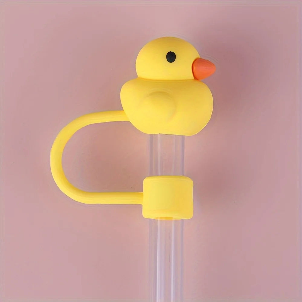 Silicone Straw Topper, Animal Design, Dust-Proof & Reusable Straw Cap Fits 30 & 40 Oz Tumbler With Handle, Compatible
