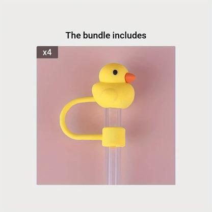 Silicone Straw Topper, Animal Design, Dust-Proof & Reusable Straw Cap Fits 30 & 40 Oz Tumbler With Handle, Compatible