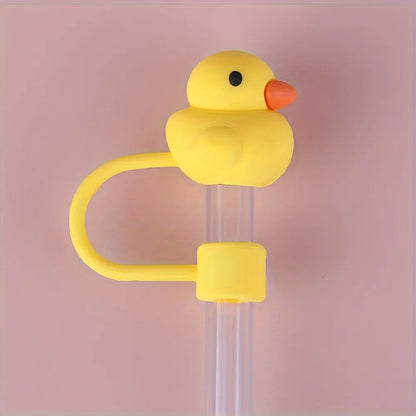 Silicone Straw Topper, Animal Design, Dust-Proof & Reusable Straw Cap Fits 30 & 40 Oz Tumbler With Handle, Compatible