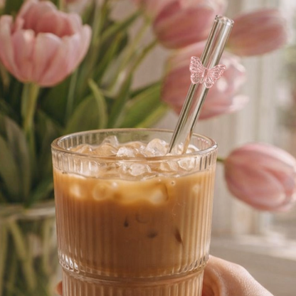 Butterfly Glass Straw Set