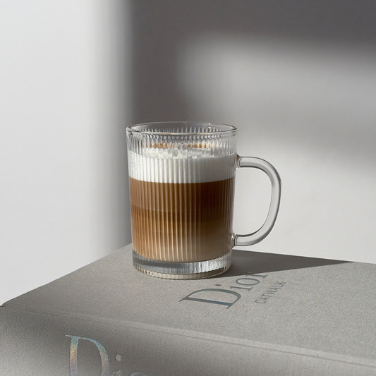Ribbed Glass Mug