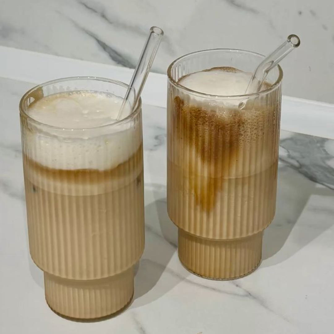 Vintage Ribbed Glass Cup