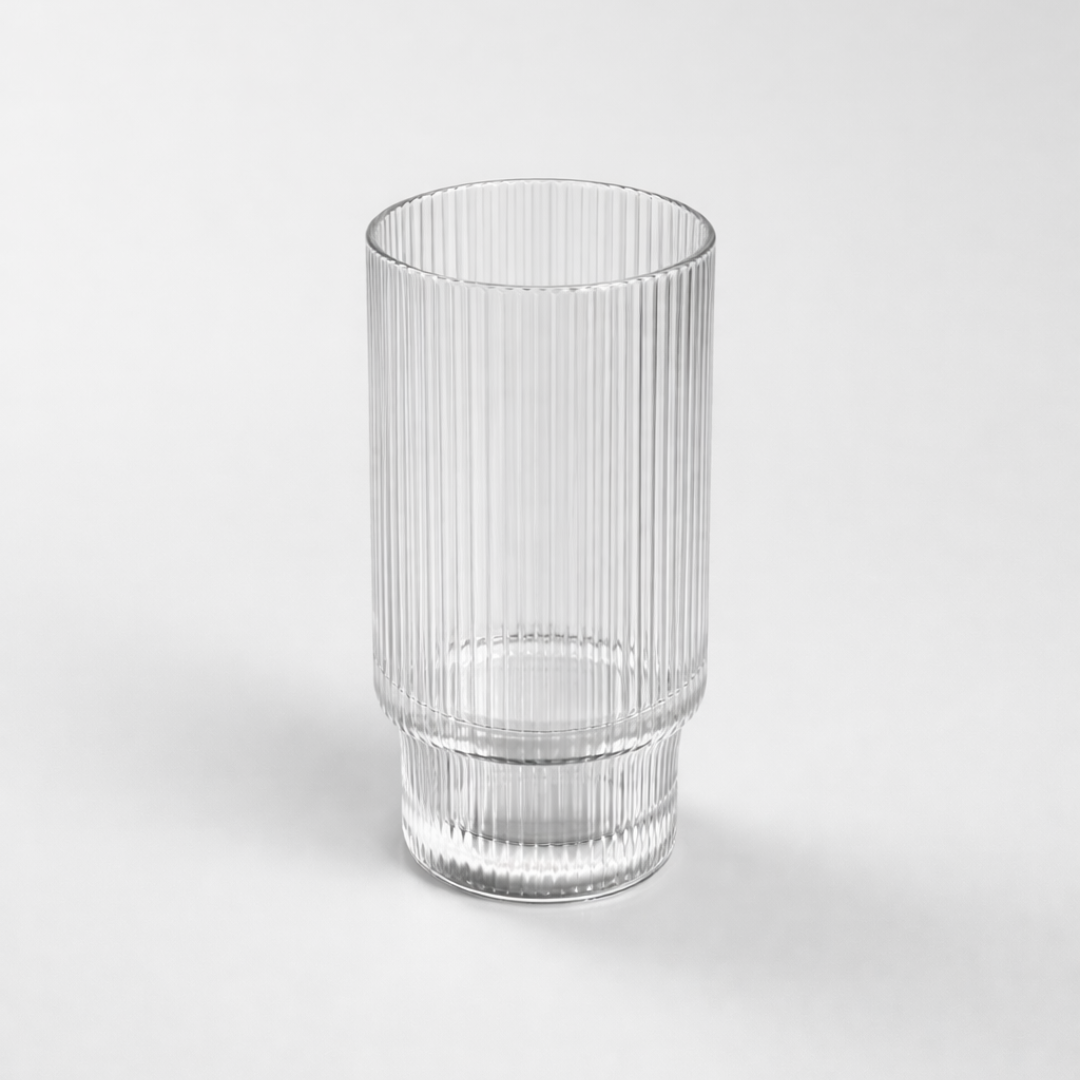 Vintage Ribbed Glass Cup