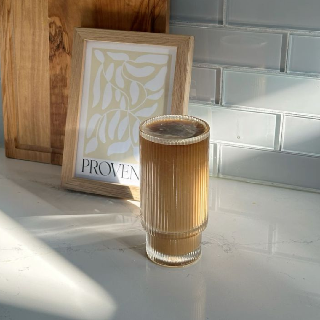 Vintage Ribbed Glass Cup