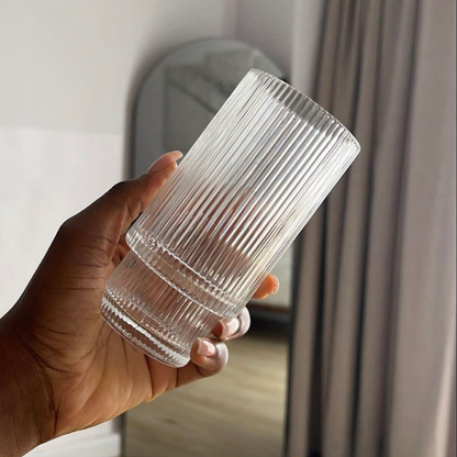 Vintage Ribbed Glass Cup