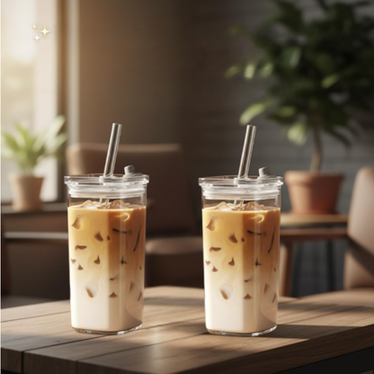 Trendy Square Glass Cup