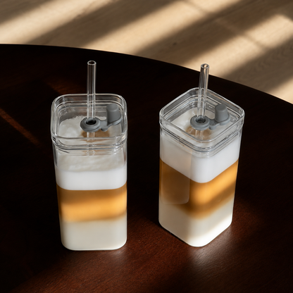 Trendy Square Glass Cup