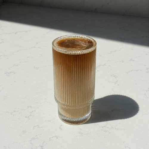 Vintage Ribbed Glass Cup